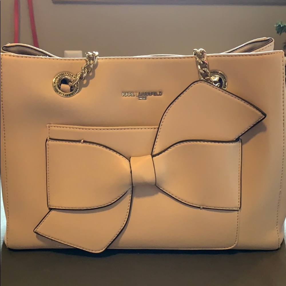 Karl Lagerfeld Beige Purse